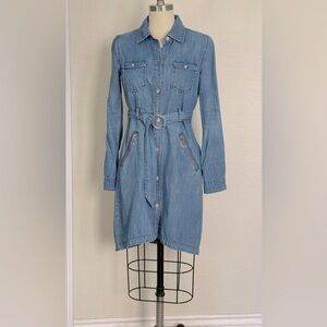 Joe's Jeans Women's Denim Chambray long Sleeve shirt Dress Size Small